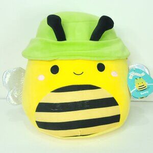 Squishmallows Sunny the Bumble Bee Green Gardening Hat 12" Plush Stuffed Animal